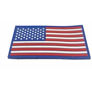 USA American Flag Dog Collar Attachment Hook & Loop Style America Flag Military